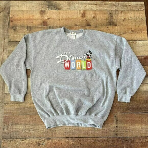 Disney's Walt Disney World Men's Vintage Graphic Crew Neck Pullover Sweatshirt - Picture 1 of 7